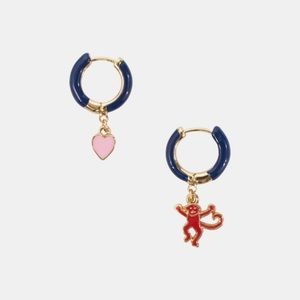 NWT Roller Rabbit Core Charm Enamel Earrings